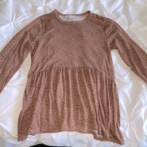 Cheetah print long sleeve shirt